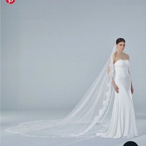 Pronovias White Bridal Veil V-la39